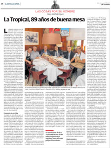 La «Tropical», 89 años de buena mesa