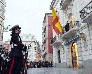 Arriado solemne de Bandera en Capitanía General de Cartagena