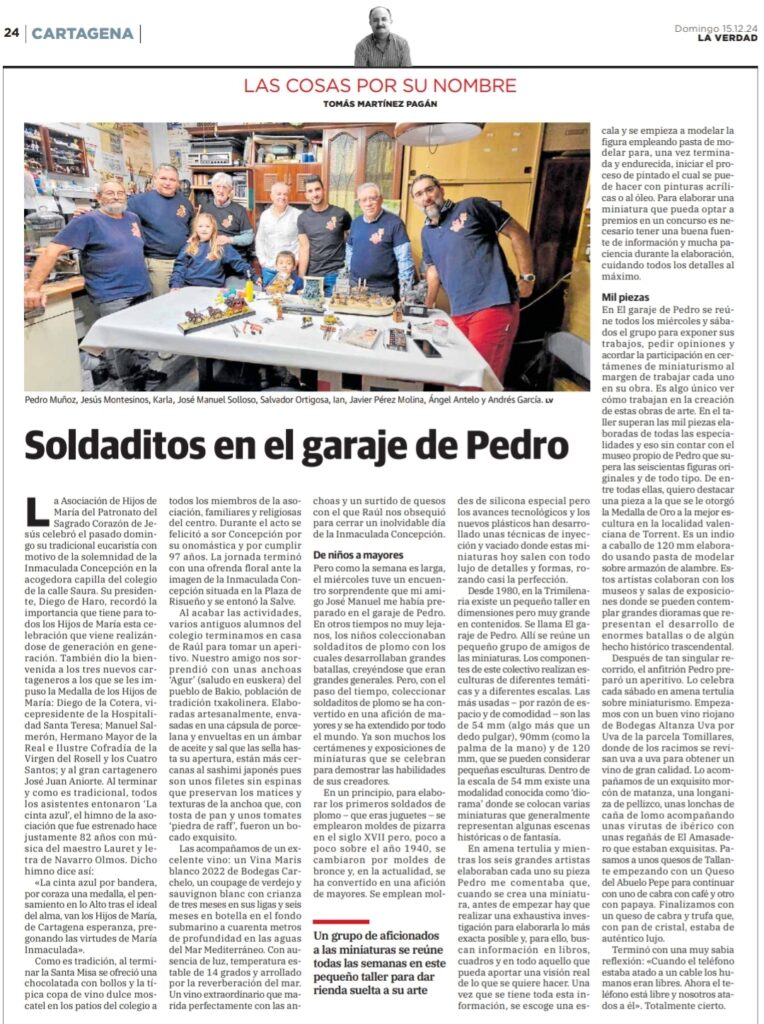 Soldaditos en el garaje de Pedro