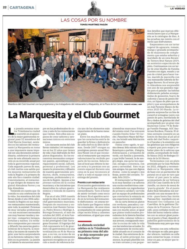 La Marquesita y el Club Gournet