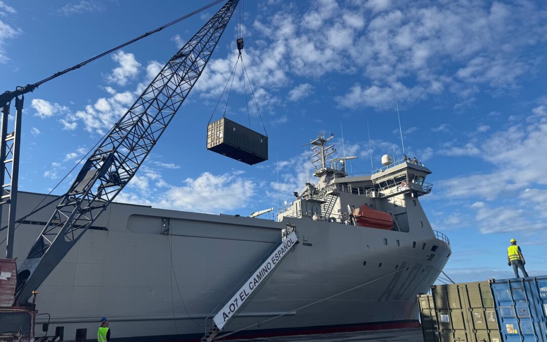 El buque ‘El Camino Español’ asegura el sostenimiento logístico de los contingentes desplegados en Turquía y Líbano