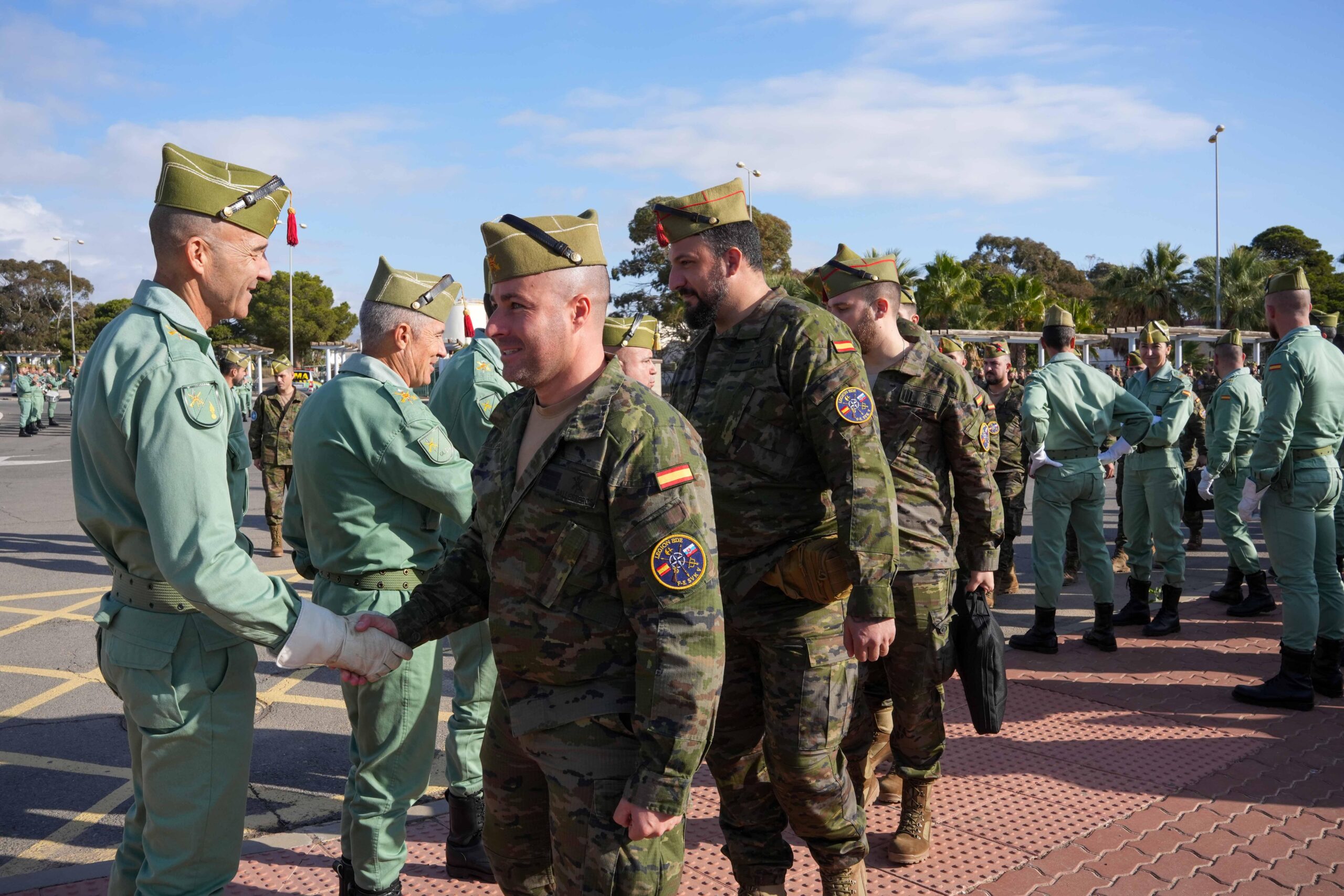 Despliegue en Almería del contingente SVK-V-OTAN de La Legión